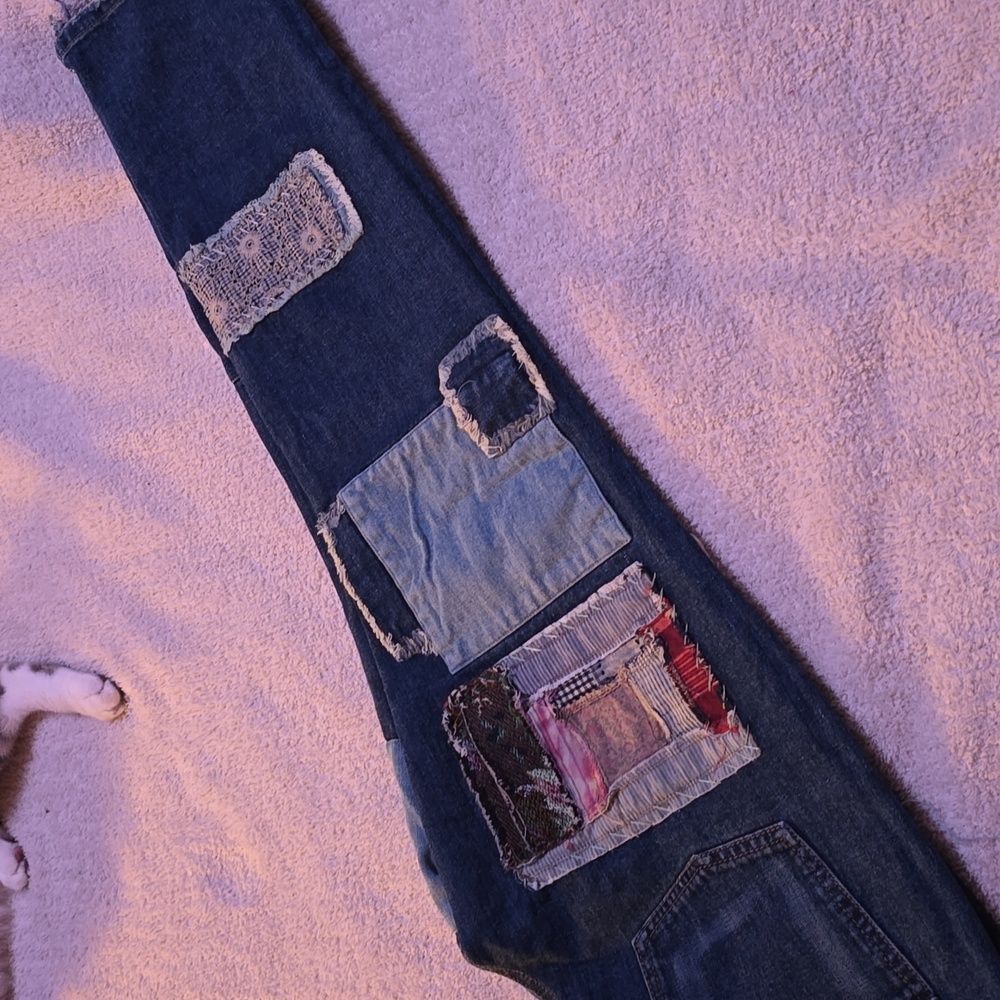 Free People Patchwork Skinny Jeans - Picture 9 of 12
